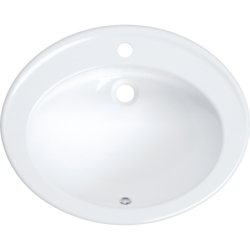 Umywalka ceramiczna wpuszczana z miejscem na baterię Round biały DEANTE CGR6U6B