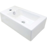 Umywalka ceramiczna nablatowa lewa Square biały DEANTE CGS6U2L