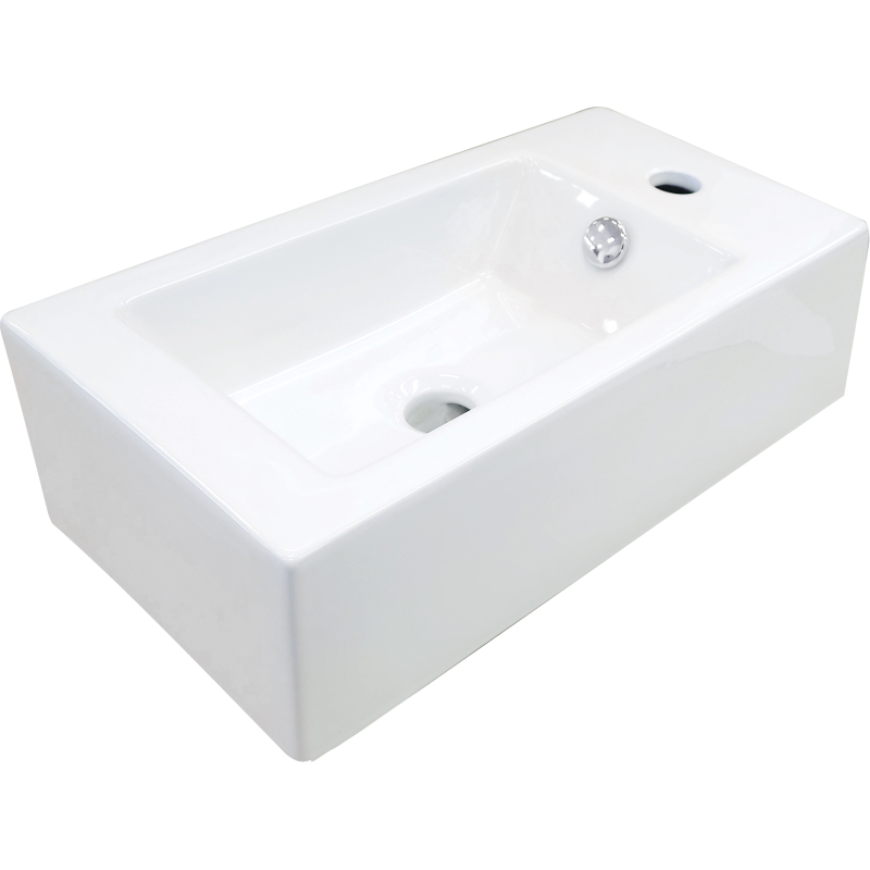 Umywalka ceramiczna nablatowa prawa Square biały DEANTE CGS6U2R