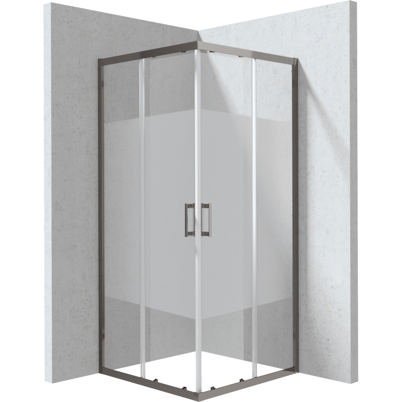 Kabina prysznicowa kwadratowa 90x90 cm - wzór pas Funkia evo titanium DEANTE KYCDE99P