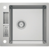 Zlewozmywak stalowy 1-komorowy Magnetic stal szczotkowana DEANTE ZRM0103