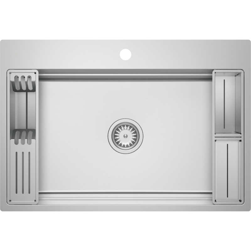 Zlewozmywak stalowy 1-komorowy Magnetic stal szczotkowana DEANTE ZRM010B
