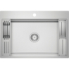 Zlewozmywak stalowy 1-komorowy Magnetic stal szczotkowana DEANTE ZRM010B