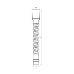 Wąż kuchenno-wannowy, 180 cm, miedź szczotkowana  OMNIRES 062MCPB