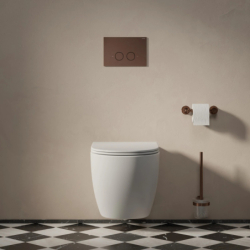 Set- strongframe stelaż podt. z eco spłuk.+ r45 stal. przy. spł., Eco flush Miedź antyk szczotkowana OMNIRES STFWCECO1R45-RORB
