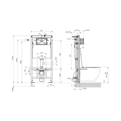 Stelaż podtynkowy do miski toaletowej Strongframe OMNIRES SFWC1
