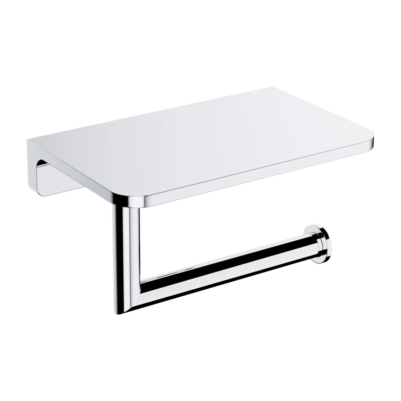 Uchwyt na papier toaletowy z półką, Modern project Chrom połysk OMNIRES MP60511CR