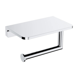 Uchwyt na papier toaletowy z półką, Modern project Chrom połysk OMNIRES MP60511CR