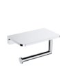Uchwyt na papier toaletowy z półką, Modern project Chrom połysk OMNIRES MP60511CR