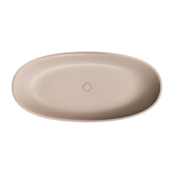 Wanna wolnostojąca z przelewem, 160 x 75 cm, Shell m+ Dune beige mat OMNIRES SHELLWWZPDB