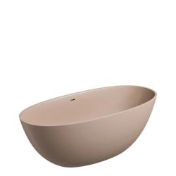 Wanna wolnostojąca z przelewem, 160 x 75 cm, Shell m+ Dune beige mat OMNIRES SHELLWWZPDB