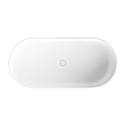 Wanna wolnostojąca z przelewem 160 x 75 cm, Ovo m+ Biały mat OMNIRES OVO160WWZPBM
