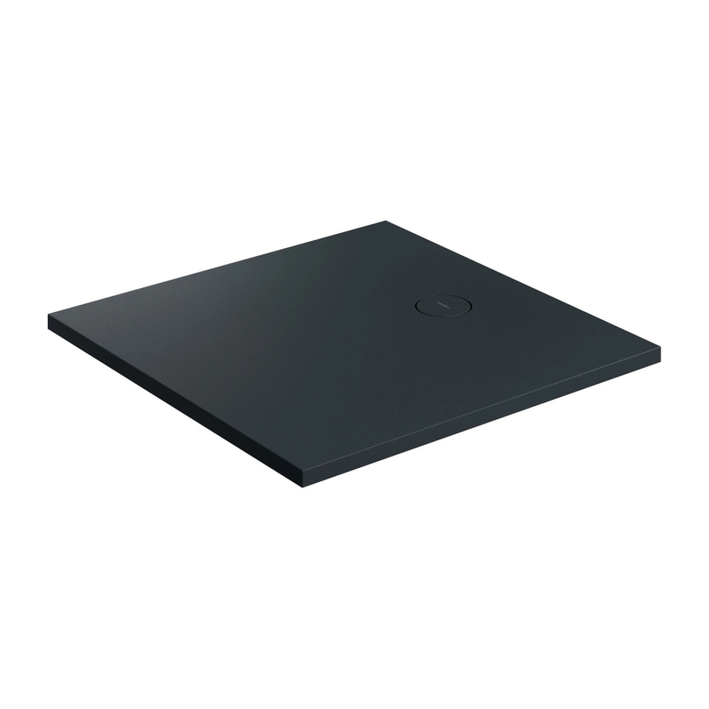 Aquarock kompozytowy brodzik prysznicowy antypoślizgowy, 90 x 90 cm, Aquarock m+ Black lava mat OMNIRES AQUAROCK90-KBLV