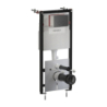 Set- strongframe stelaż podt. z eco spłuk. r45 stal. przy. spł., Eco flush set Grafit szczotkowany OMNIRES STFWCECO1R45-RGR