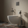 Set- strongframe stelaż podt. z eco spłuk. r45 stal. przy. spł., Eco flush set Grafit szczotkowany OMNIRES STFWCECO1R45-RGR