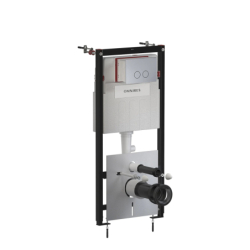 Set- strongframe stelaż podt. z eco spłuk. r45 stal. przy. spł., Eco flush set Nikiel szczotkowany OMNIRES STFWCECO1R45-RNI