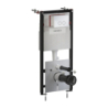 Set- strongframe stelaż podt. z eco spłuk. + steel-r45 stal. przy. spł., Eco flush set Chrom połysk OMNIRES STFWCECO1R45-RCR