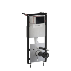 Set- strongframe stelaż podt. z eco spłuk. + steel-r45 stal. przy. spł., Eco flush set Czarny mat OMNIRES STFWCECO1R45-RBLM