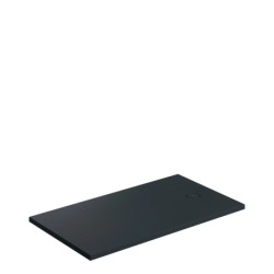 Aquarock kompozytowy brodzik prysznicowy antypoślizgowy, 80 x 140 cm, Aquarock m+ Black lava mat OMNIRES AQUAROCK80-140BLV