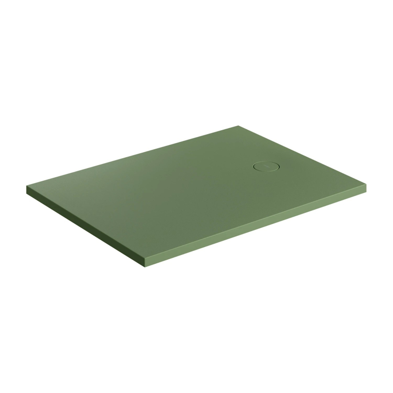 Aquarock kompozytowy brodzik prysznicowy antypoślizgowy, 90 x 100 cm, Aquarock m+ Olive mat OMNIRES AQUAROCK90-100OL