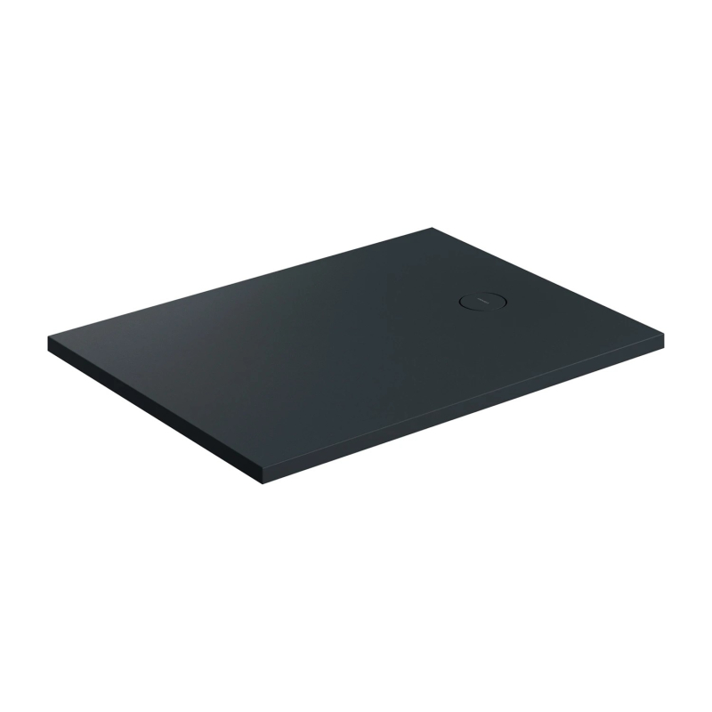 Aquarock kompozytowy brodzik prysznicowy antypoślizgowy, 80 x 120 cm, Aquarock m+ Black lava mat OMNIRES AQUAROCK80-120BLV