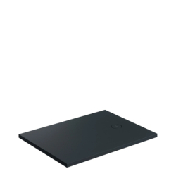 Aquarock kompozytowy brodzik prysznicowy antypoślizgowy, 80 x 120 cm, Aquarock m+ Black lava mat OMNIRES AQUAROCK80-120BLV