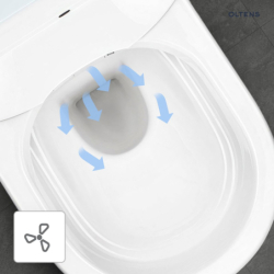 Miska WC wisząca myjąca z powłoką SmartClean z deską biała SmartFrisk OLTENS 42038000