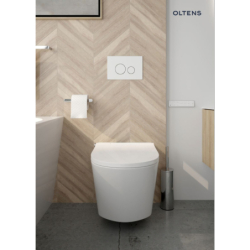 Miska WC wisząca myjąca z powłoką SmartClean z deską biała SmartFrisk OLTENS 42038000