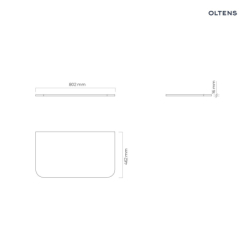 Blat naszafkowy 80 cm dąb Hamnes OLTENS 63013060