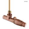 Ventil zestaw termostatyczny grzejnikowy jednootworowy prawy miedź szczotkowana Varmare OLTENS 55906610