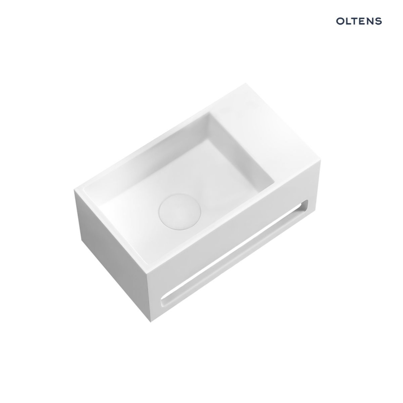 Umywalka 35,5x20 cm ścienna LavaForm prawa biały połysk Fri OLTENS 40007000