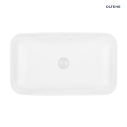 Umywalka 61x35 cm nablatowa prostokątna biała Hadsel OLTENS 40326000
