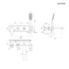 Bateria wannowo-prysznicowa podtynkowa 4-otworowa chrom Hadsel OLTENS 34109100