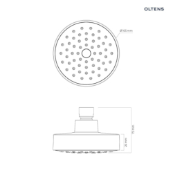 Deszczownica okrągła 10,5 cm chrom Skvett OLTENS 37110100
