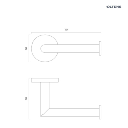Uchwyt na papier toaletowy nikiel Gulfoss OLTENS 81102910