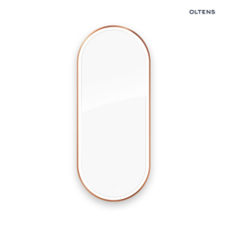 Lustro 50x120 cm owalne z oświetleniem z przodu z matą grzewczą miedź szczotkowana Nordlis OLTENS 64104610