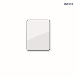 Lustro 60x80 cm prostokątne z oświetleniem z przodu z matą grzewczą czarny Nordlis OLTENS 64116300