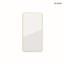 Lustro 60x120 cm prostokątne z oświetleniem od tyłu z matą grzewczą złoto szczotkowane Nordlis OLTENS 64121810