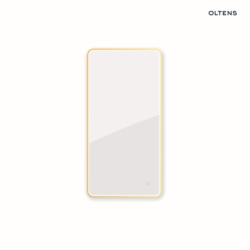 Lustro 60x120 cm prostokątne z oświetleniem z przodu z matą grzewczą złoto szczotkowane Nordlis OLTENS 64118810