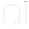 Lustro 80x100 cm prostokątne z oświetleniem z przodu z matą grzewczą Nordlis OLTENS 64124000