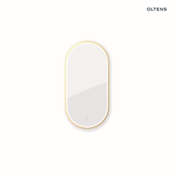 Lustro 50x100 cm owalne z oświetleniem z przodu z matą grzewczą miedź szczotkowana Nordlis OLTENS 64128610