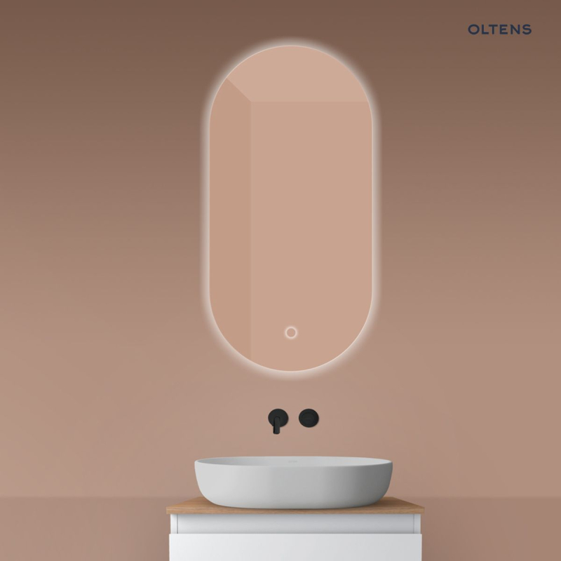 Lustro 50x100 cm owalne z oświetleniem od tyłu z matą grzewczą Nordlis OLTENS 64129000