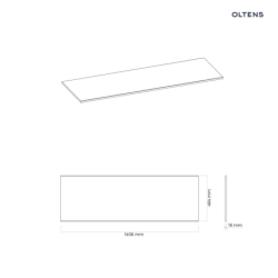Blat 140 cm naszafkowy slim dąb Vernal OLTENS 63022060