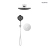 Set bateria wannowo-prysznicowa podtynk z deszczownicą Vann i słuchawką 3 funkcje Havis EasyClick chrom Molle OLTENS 36021100