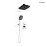 Set  wannowo-prysznicowy podtynk z deszczownicą Vann (S) i słuchawką 3 funkcje Havis EasyClick (S) chrom Molle OLTENS 36022100