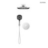 Set  wannowo-prysznicowy podtynk z deszczownicą Vann (S) i słuchawką 3 funkcje Havis EasyClick (S) chrom Molle OLTENS 36022100