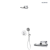 Set bateria wannowo-prysznicowa podtynk z deszczownicą Vann i słuchawką 3 funkcje Havis EasyClick chrom Hamnes OLTENS 36024100