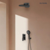 Set  wannowo-prysznicowy podtynk z deszczownicą Vann i słuchawką 3 funkcje Havis EasyClick czarny mat Hadsel OLTENS 36027300