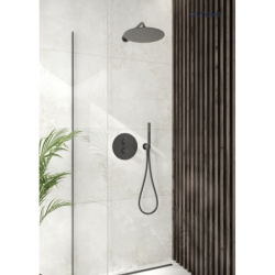Slim odpływ prysznicowy liniowy 60 cm grafit połysk/grafit szczotkowany Langan OLTENS 30009400