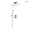 Set bateria wannowo-prysznicowa podtynk z deszczownicą Regna i słuchawką 3 funkcje Luva EasyClick chrom Katla OLTENS 36064100